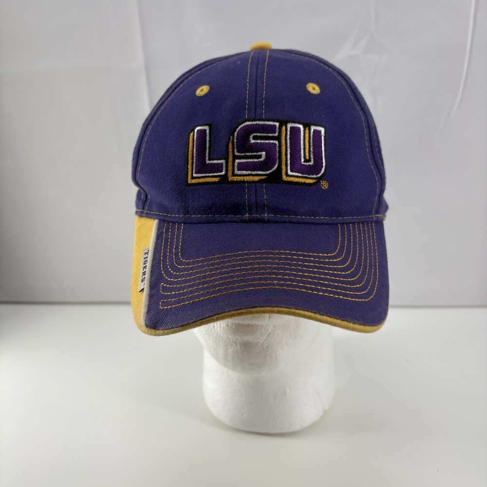 LSU Tigers Louisiana State Embroidered Purple Yellow Baseball Hat One Size